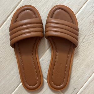 J Crew sorrento padded leather slides